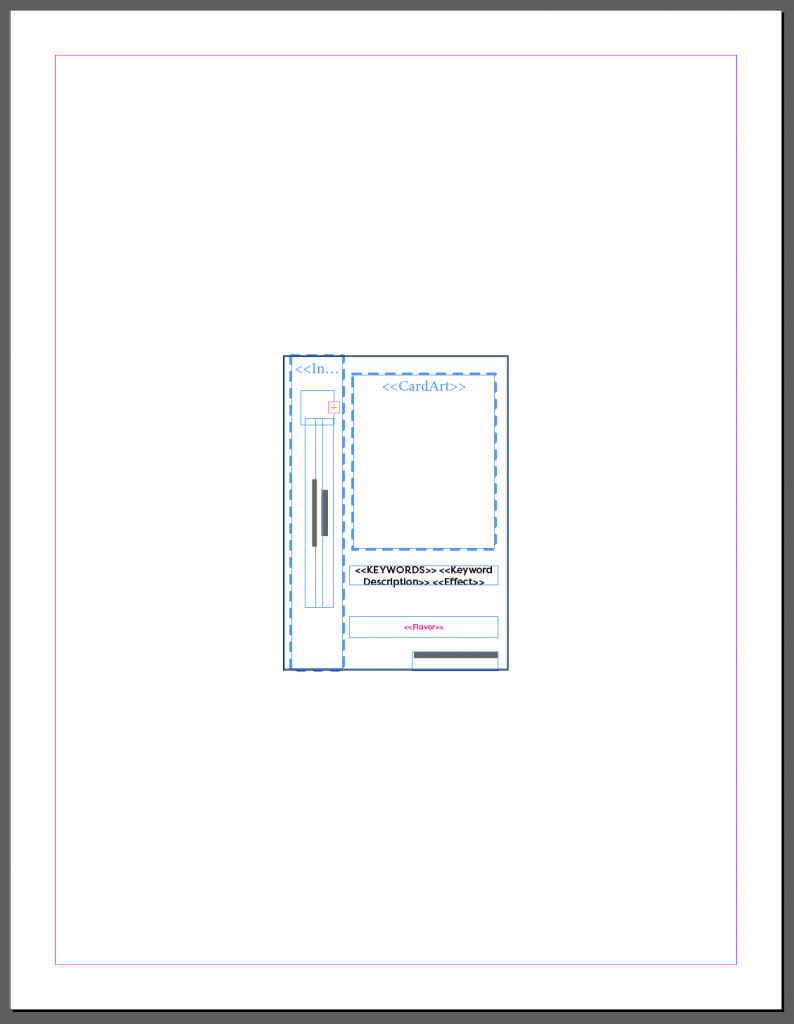 InDesign layout example from Card Bard