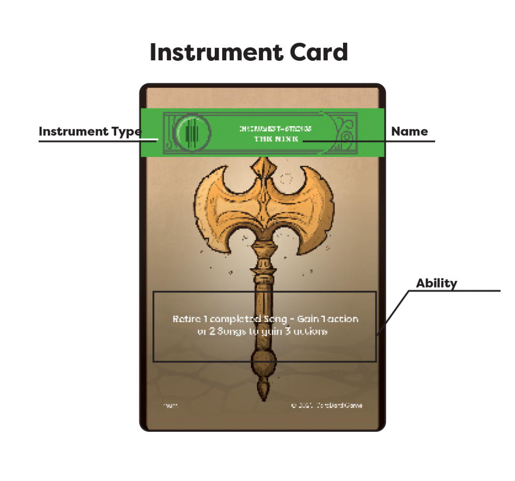 Instrument Card  for Card Bard the deck-building Card Game