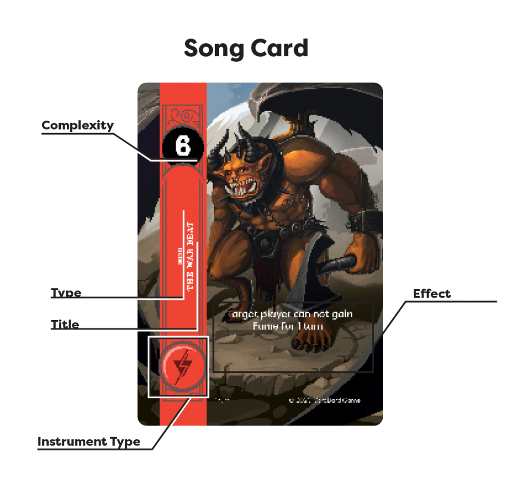 Song Card  for Card Bard the deck-building Card Game